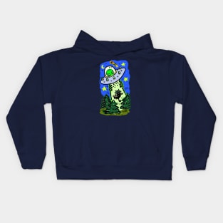 Kitty Cat Alien Abduction Kids Hoodie